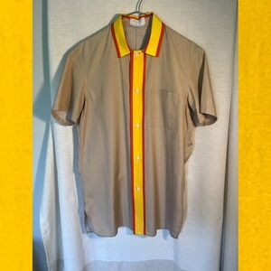 Prada Beige Shirt with Vibrant Stripes